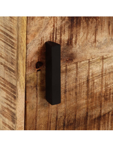 Comodino a Parete 40x30x25 cm in Legno Massello di Mango