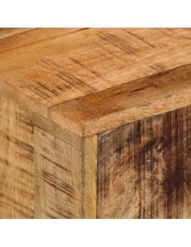 Comodino a Parete 40x30x25 cm in Legno Massello di Mango