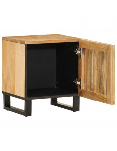 Comodino 40x34x46 cm in Legno Massello di Mango 2