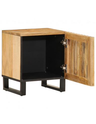 Comodino 40x34x46 cm in Legno Massello di Mango