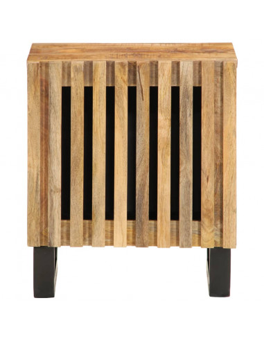 Comodino 40x34x46 cm in Legno Massello di Mango