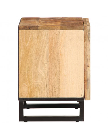 Comodino 40x34x46 cm in Legno Massello di Mango