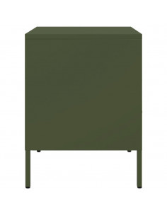 Comodini 2 pz Verde Oliva 36x39x50,5 cm Acciaio Laminato Freddo 2