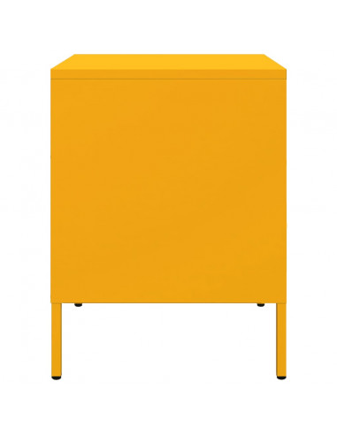 Comodini 2pz Giallo Senape 36x39x50,5cm Acciaio Laminato Freddo