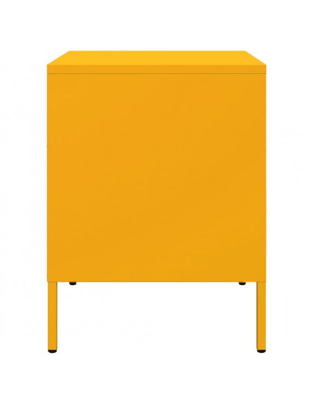 Comodini 2pz Giallo Senape 36x39x50,5cm Acciaio Laminato Freddo