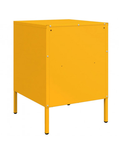 Comodini 2pz Giallo Senape 36x39x50,5cm Acciaio Laminato Freddo