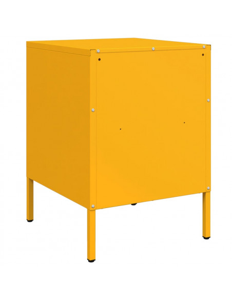 Comodini 2pz Giallo Senape 36x39x50,5cm Acciaio Laminato Freddo