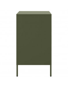Comodini 2 pz Verde Oliva 36x39x68 cm Acciaio Laminato a Freddo 2