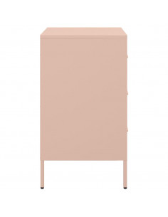 Comodino Rosa 36x39x68cm in Acciaio Laminato a Freddo 2