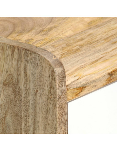 Comodino 47x35x63 cm in Legno Massello di Mango