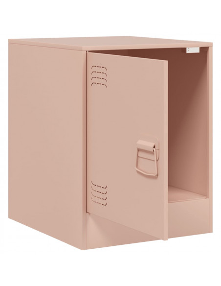 Comodino Rosa 34,5x39x44 cm in Acciaio