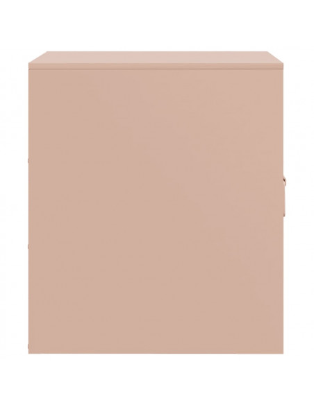 Comodino Rosa 34,5x39x44 cm in Acciaio