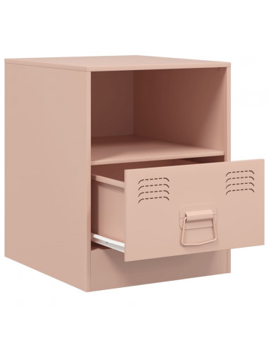 Comodino Rosa 34,5x39x44 cm in Acciaio