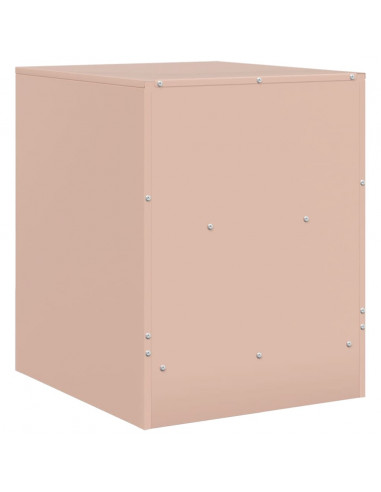 Comodino Rosa 34,5x39x44 cm in Acciaio