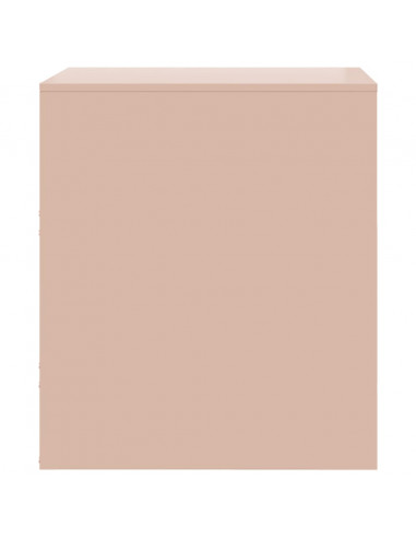 Comodino Rosa 34,5x39x44 cm in Acciaio