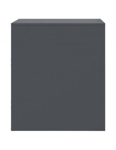 Comodino Antracite 34,5x39x44 cm in Acciaio