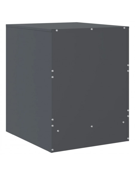 Comodino Antracite 34,5x39x44 cm in Acciaio