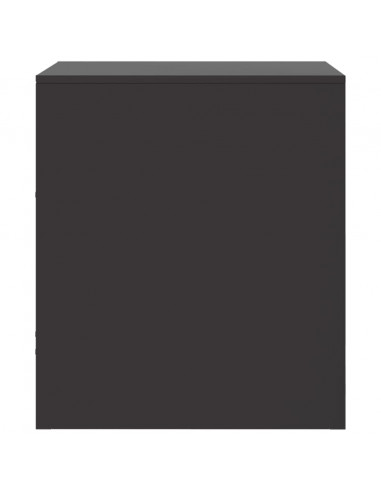 Comodino Nero 34,5x39x44 cm in Acciaio