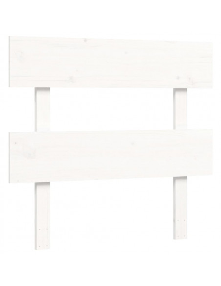Giroletto con Testiera Bianco Single in Legno Massello