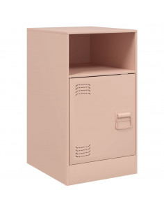 Comodini 2 pz Rosa 34,5x39x62 cm in Acciaio 2