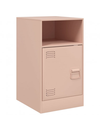 Comodini 2 pz Rosa 34,5x39x62 cm in Acciaio