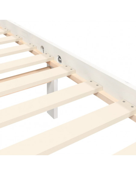 Giroletto con Testiera Bianco Single in Legno Massello