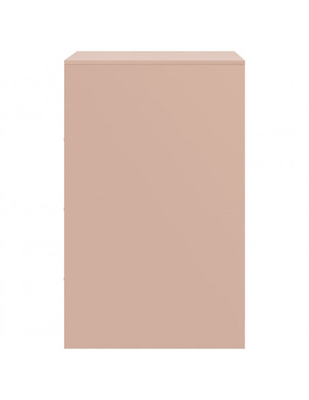 Comodini 2 pz Rosa 34,5x39x62 cm in Acciaio