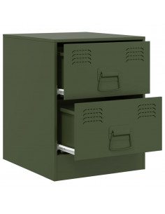 Comodini 2 pz Verde34,5x39x44 cm in Acciaio 2
