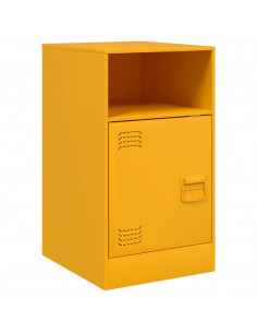 Comodini 2 pz Giallo Senape 34,5x39x62 cm in Acciaio 2