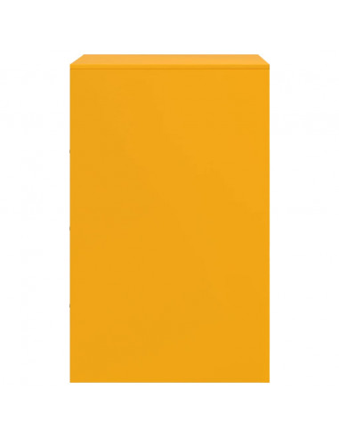 Comodini 2 pz Giallo Senape 34,5x39x62 cm in Acciaio