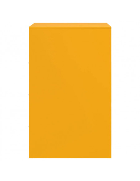 Comodini 2 pz Giallo Senape 34,5x39x62 cm in Acciaio