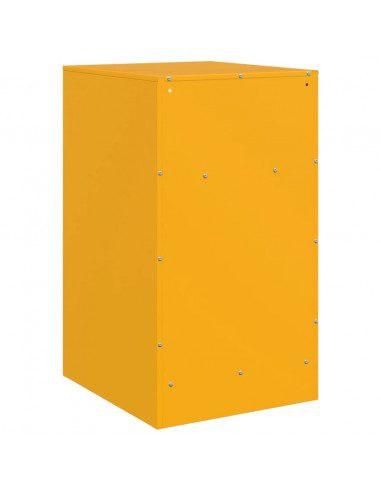 Comodini 2 pz Giallo Senape 34,5x39x62 cm in Acciaio