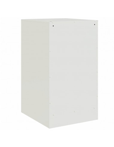 Comodino Bianco 34,5x39x62 cm in Acciaio