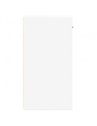 Comodini 2pz Bianchi 35x34x65 cm in Legno Multistrato