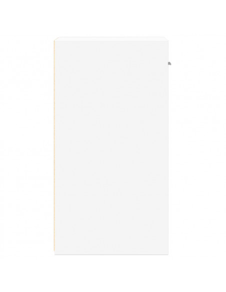 Comodini 2pz Bianchi 35x34x65 cm in Legno Multistrato