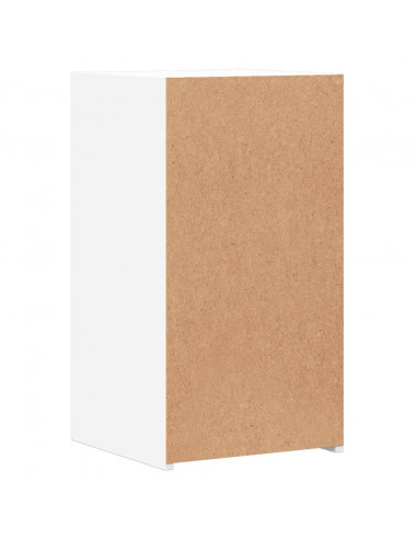 Comodini 2pz Bianchi 35x34x65 cm in Legno Multistrato