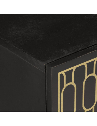 Comodino 50x33x60 cm in Legno Massello di Mango