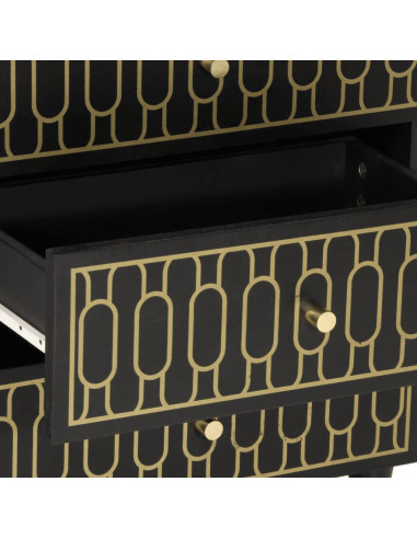 Comodino 50x33x60 cm in Legno Massello di Mango