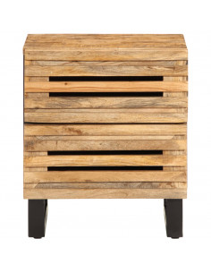 Comodini 2pz 40x34x46 cm in Legno Massello di Mango 2
