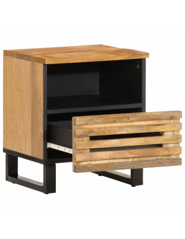 Comodini 2pz 40x34x46 cm in Legno Massello di Mango