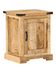Comodino 40x35x50 cm in Legno Massello di Mango 2