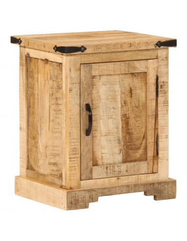 Comodino 40x35x50 cm in Legno Massello di Mango