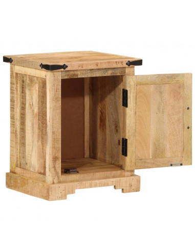 Comodino 40x35x50 cm in Legno Massello di Mango