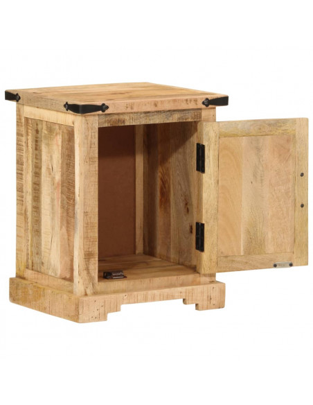 Comodino 40x35x50 cm in Legno Massello di Mango