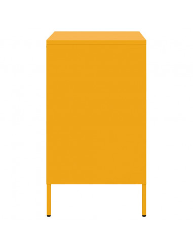 Comodini 2pz Giallo Senape 36x39x68cm Acciaio Laminato a Freddo