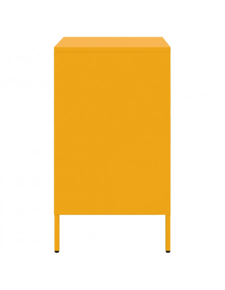 Comodini 2pz Giallo Senape 36x39x68cm Acciaio Laminato a Freddo