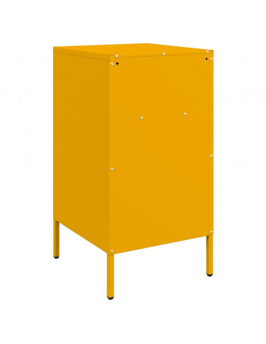 Comodino Giallo Senape 36x39x68cm in Acciaio Laminato a Freddo