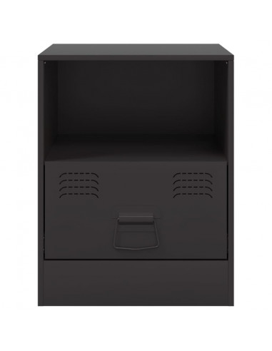 Comodini 2 pz Neri 34,5x39x44 cm in Acciaio