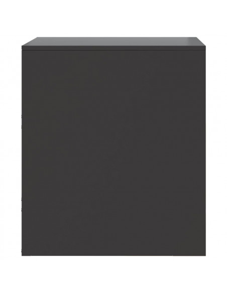 Comodini 2 pz Neri 34,5x39x44 cm in Acciaio
