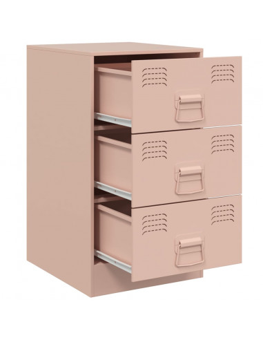 Comodini 2 pz Rosa 34,5x39x62 cm in Acciaio